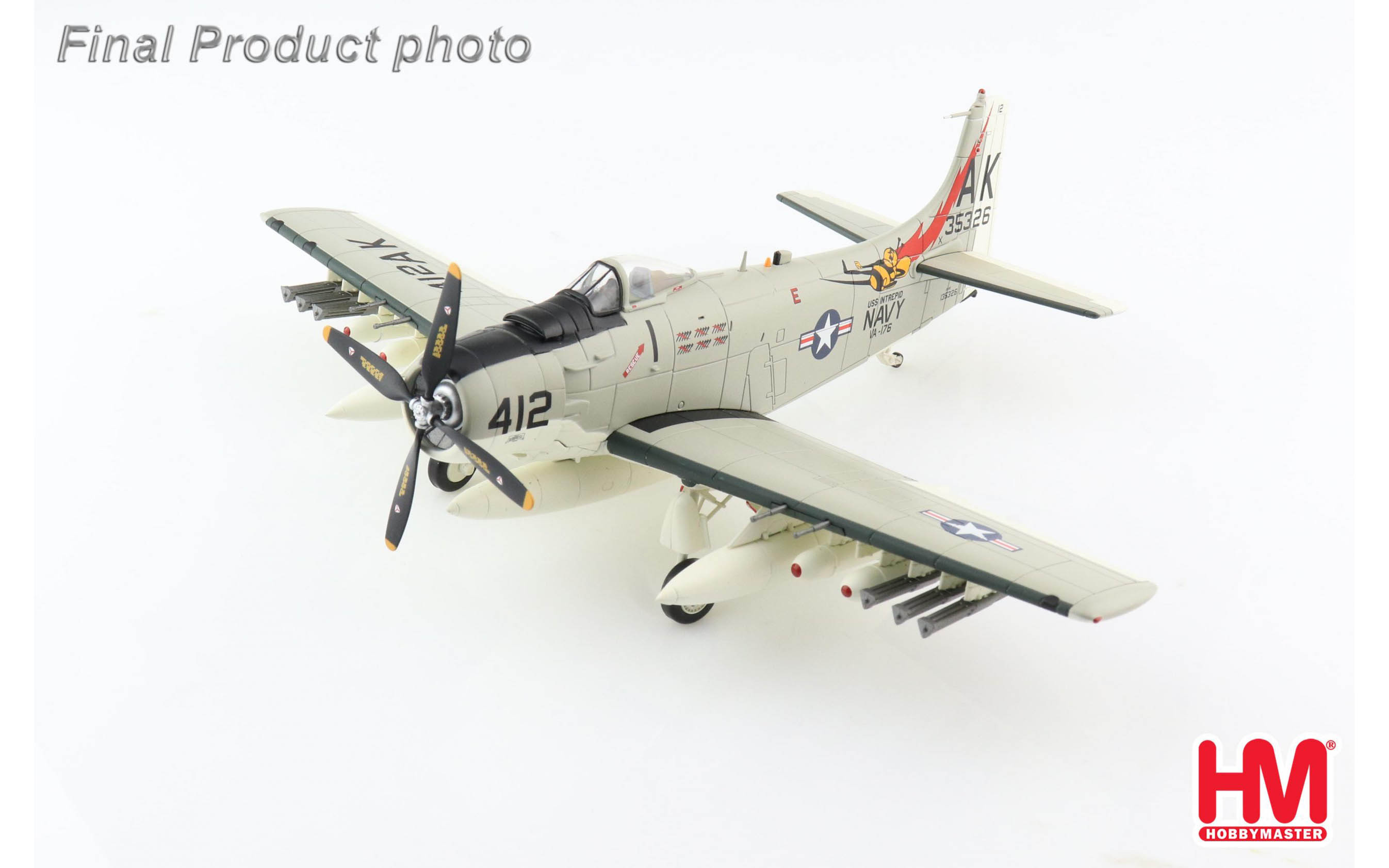 Douglas A-1H Skyraider, VA-176, USS Intrepid, 1966 - Hobby Master
