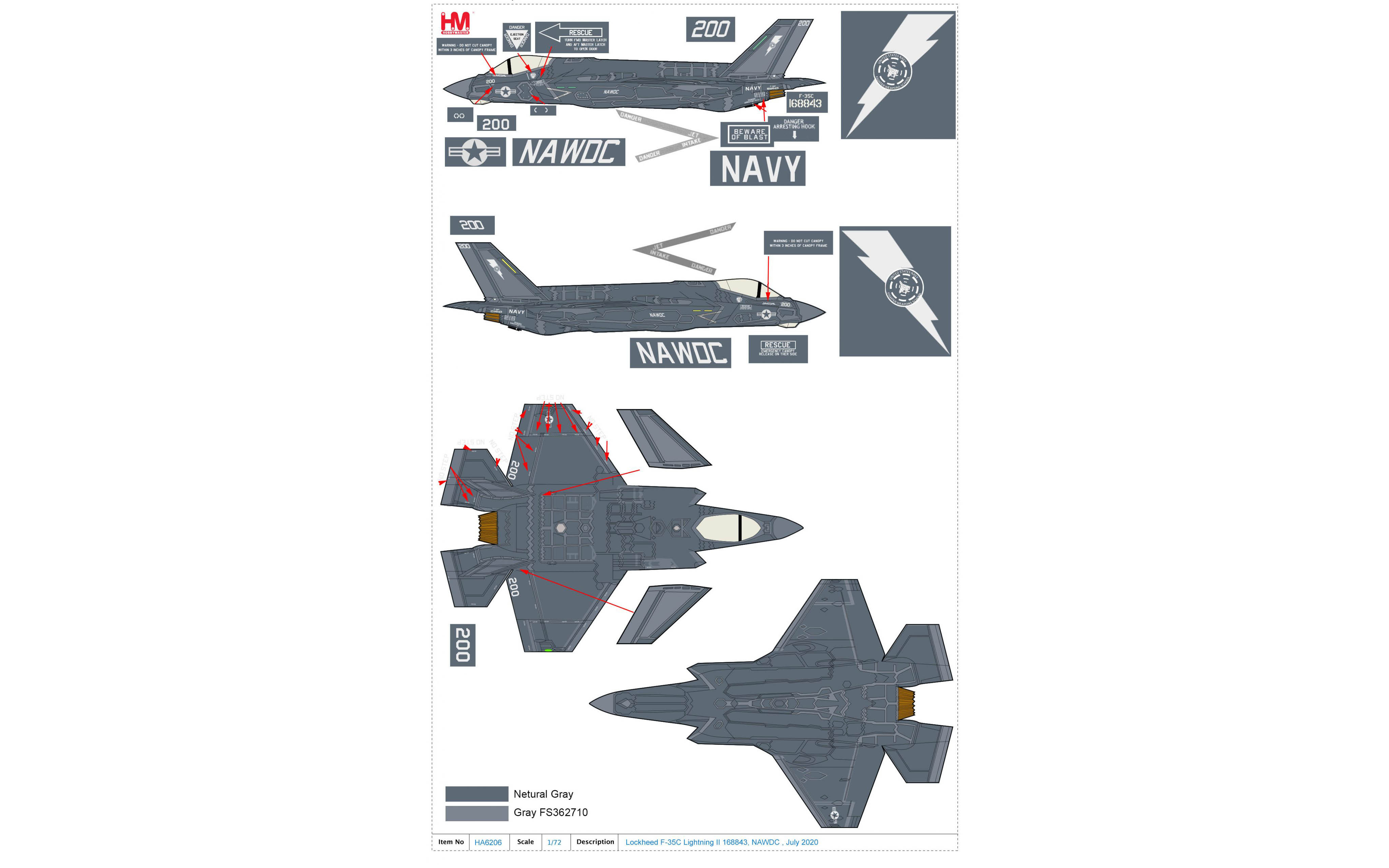 ホビーマスター HA6208 Lockheed F-35C F-35C