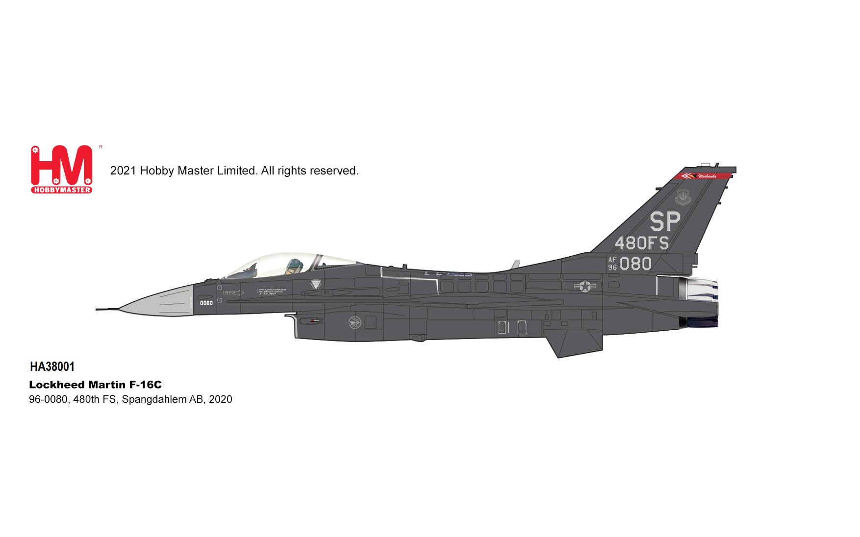 航空機・ヘリコプター Hobby Master 1/72 F-16C HA38001 F-16C