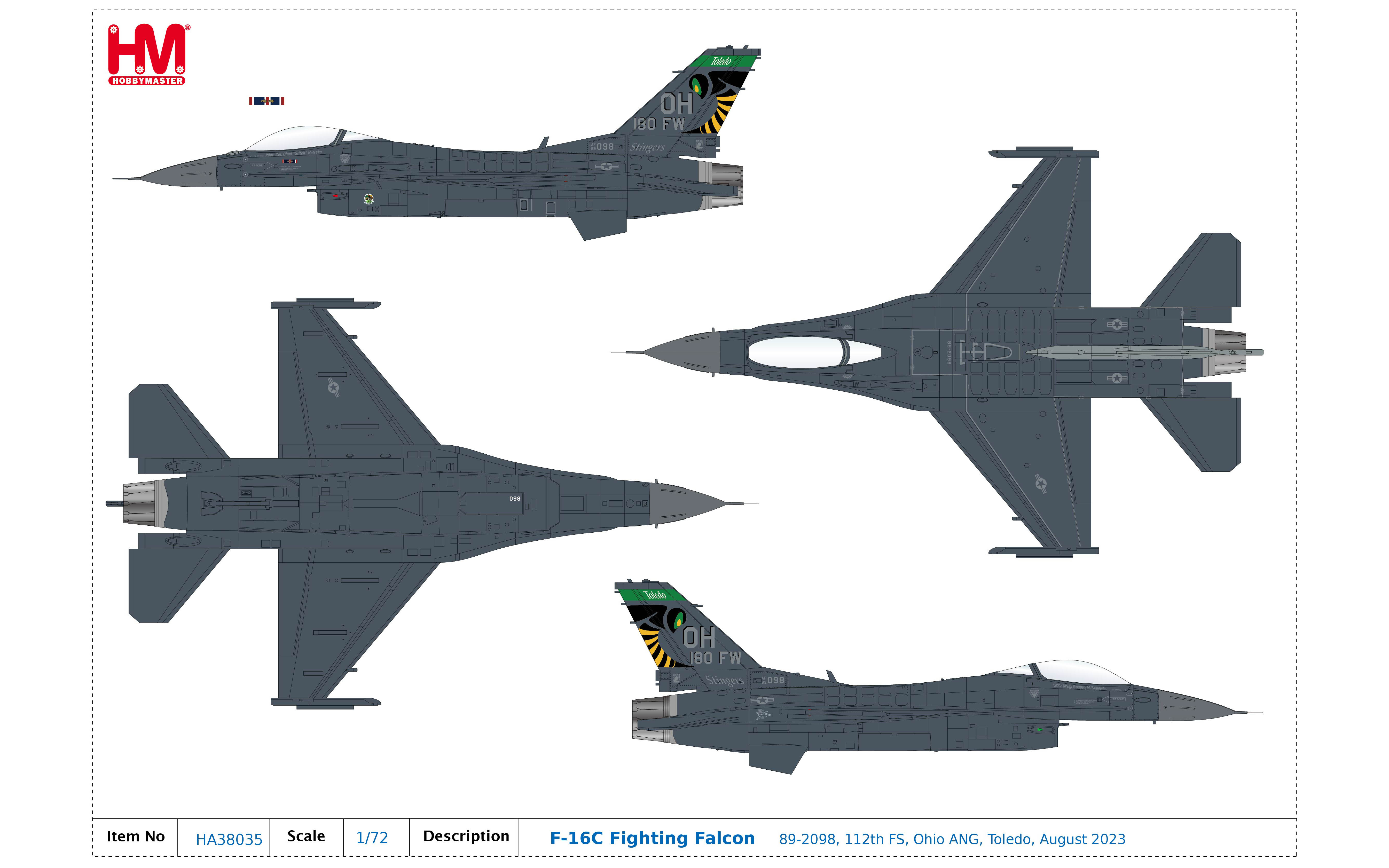 F-16C Fighting Falcon, 112th FS, Ohio ANG, Toledo, August 2023