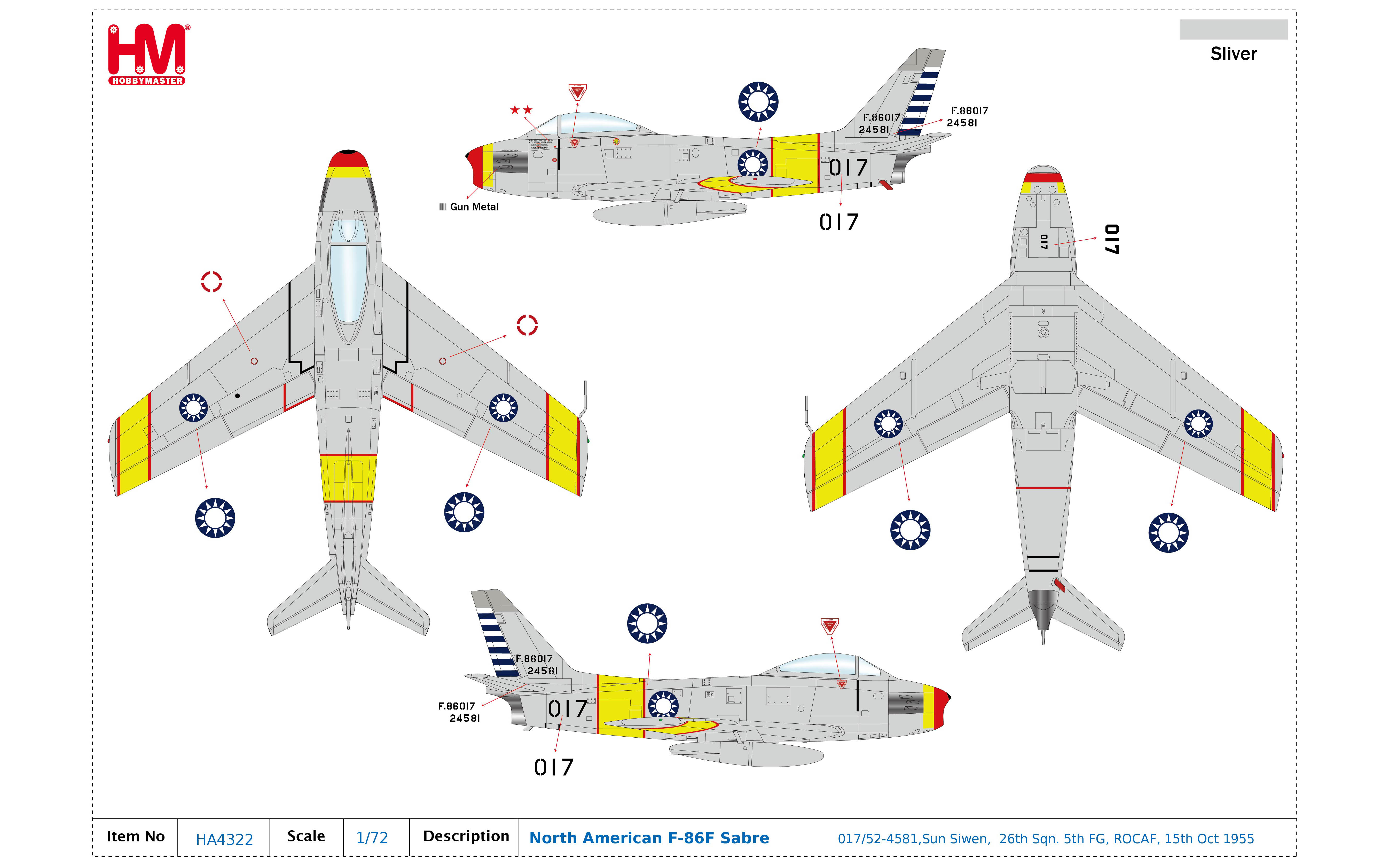 F-86F Sabre, MIG Killer, Sun Siwen, 26th Sqn. 5th FG, ROCAF