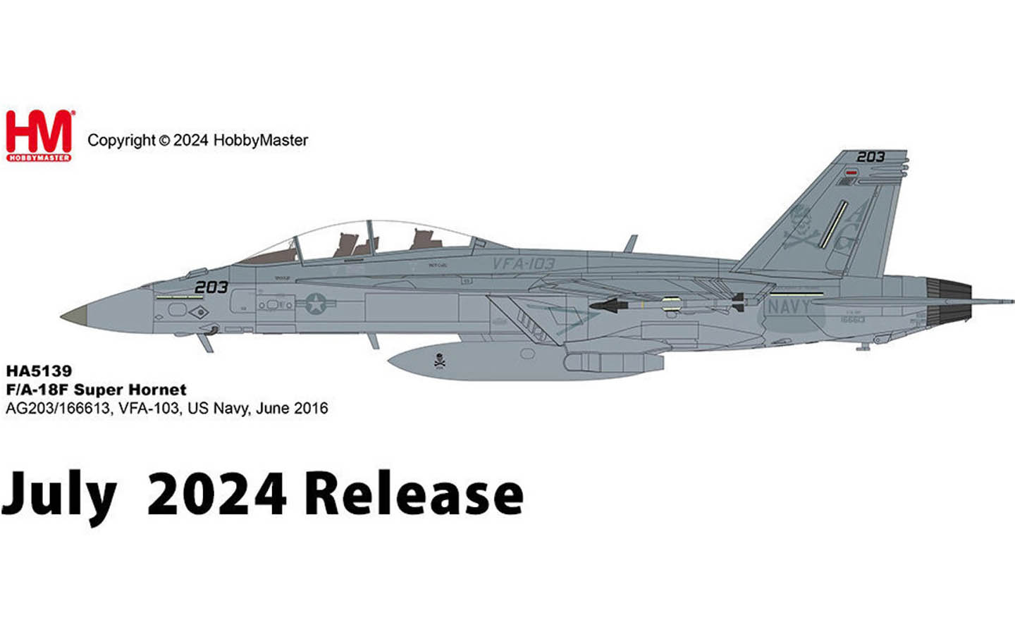 F/A-18F Super Hornet, VFA-103, Jolly Rogers, US Navy, June