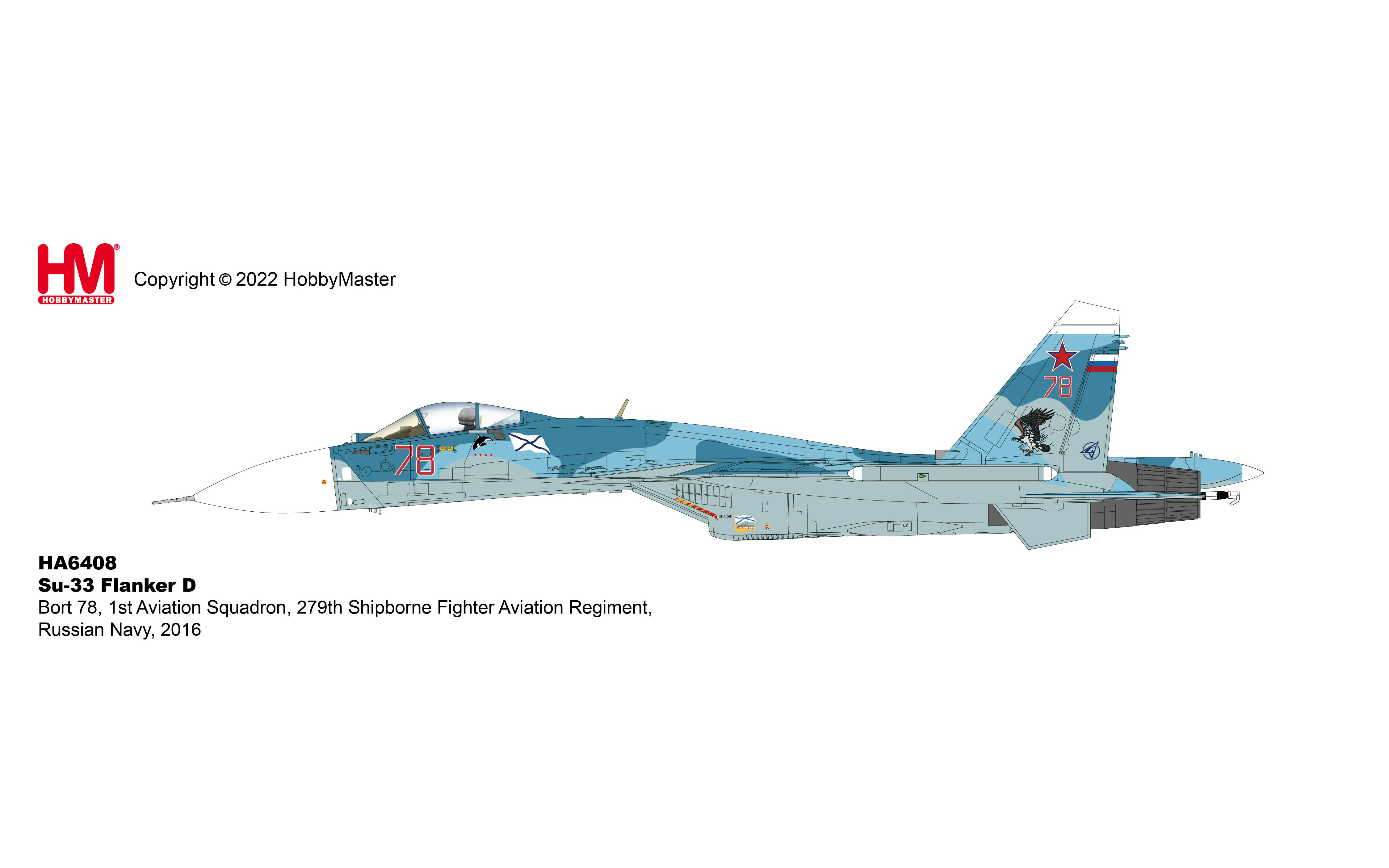 Su-33 Flanker, 1st AS, 279th SFAR, Russian Navy, 2016
