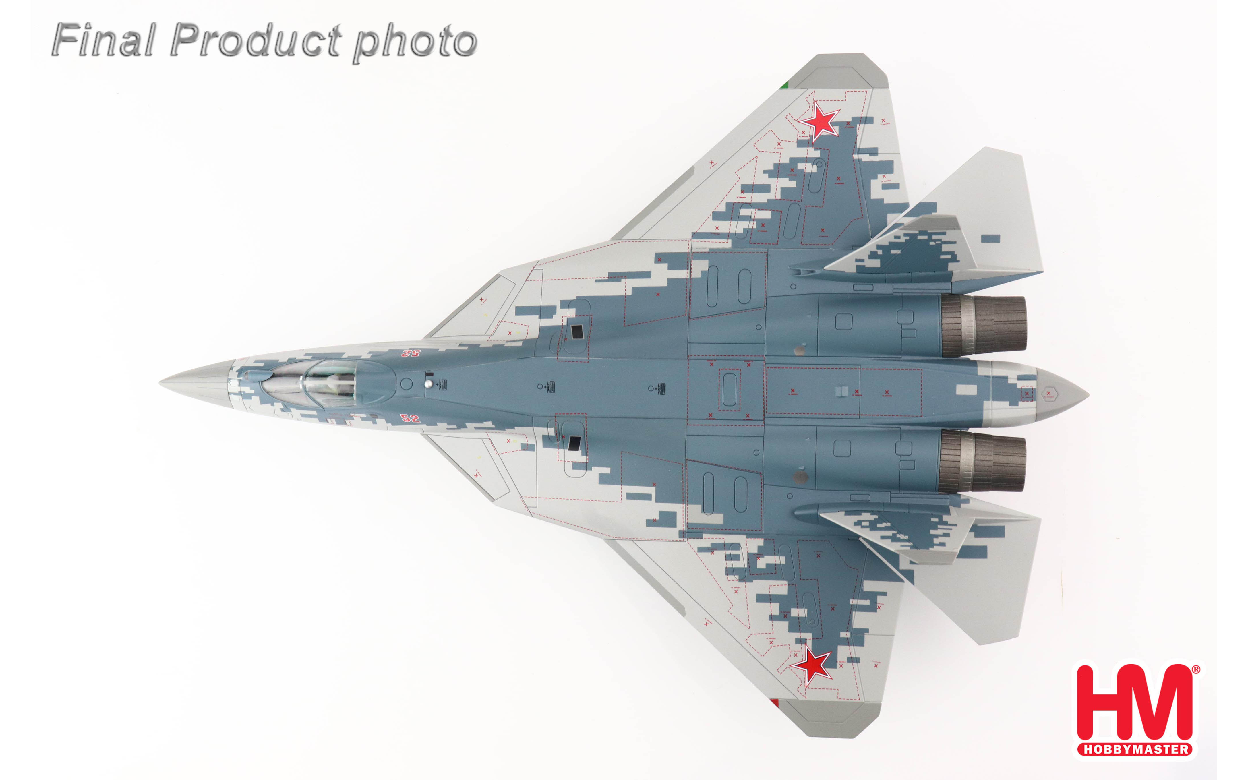 Su-57 Stealth Fighter Red 52, Russian Air Force, 2022 (with
