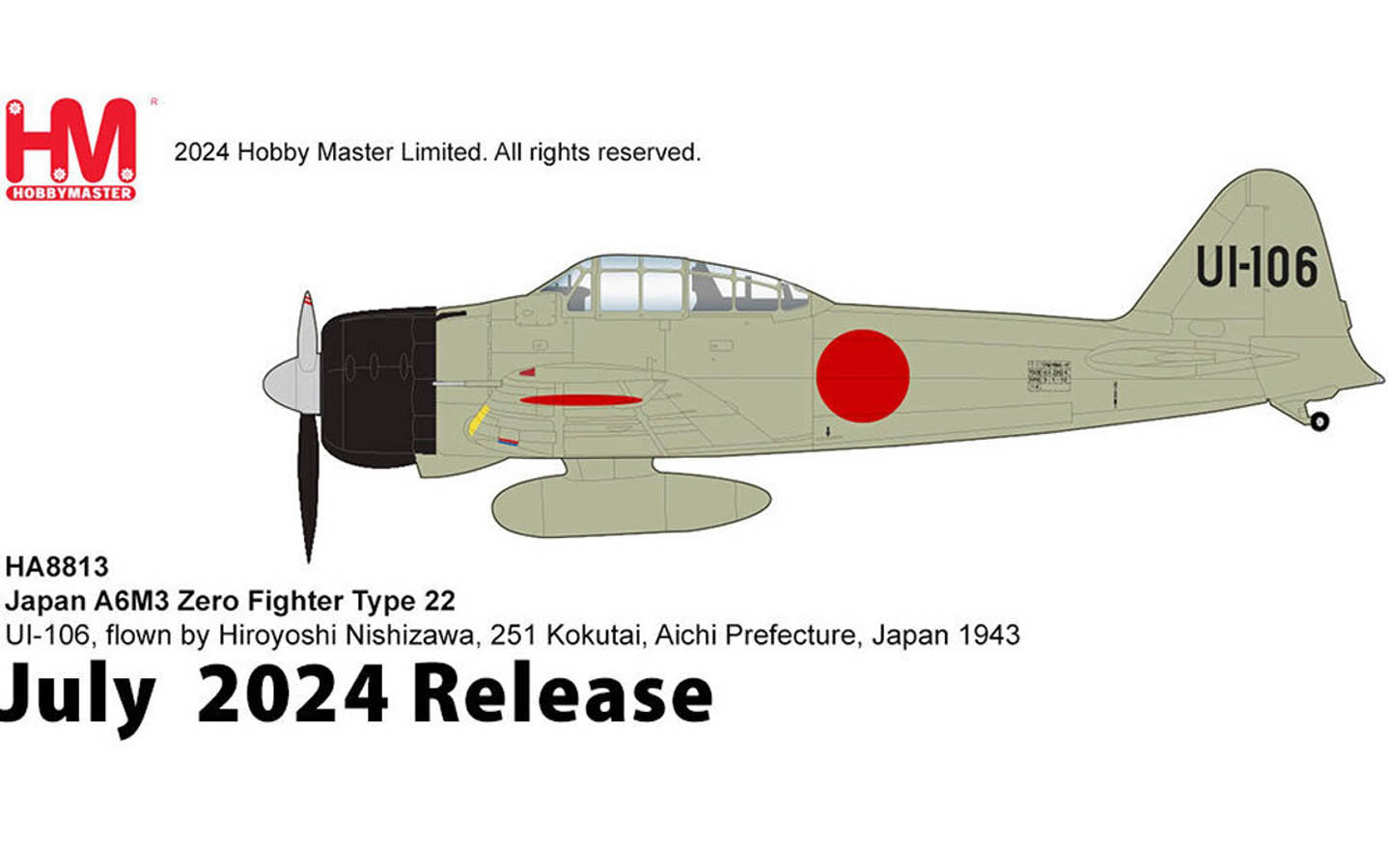 Japan A6M3 Zero Fighter Type 22, H. Nishizawa, 251 Kokutai