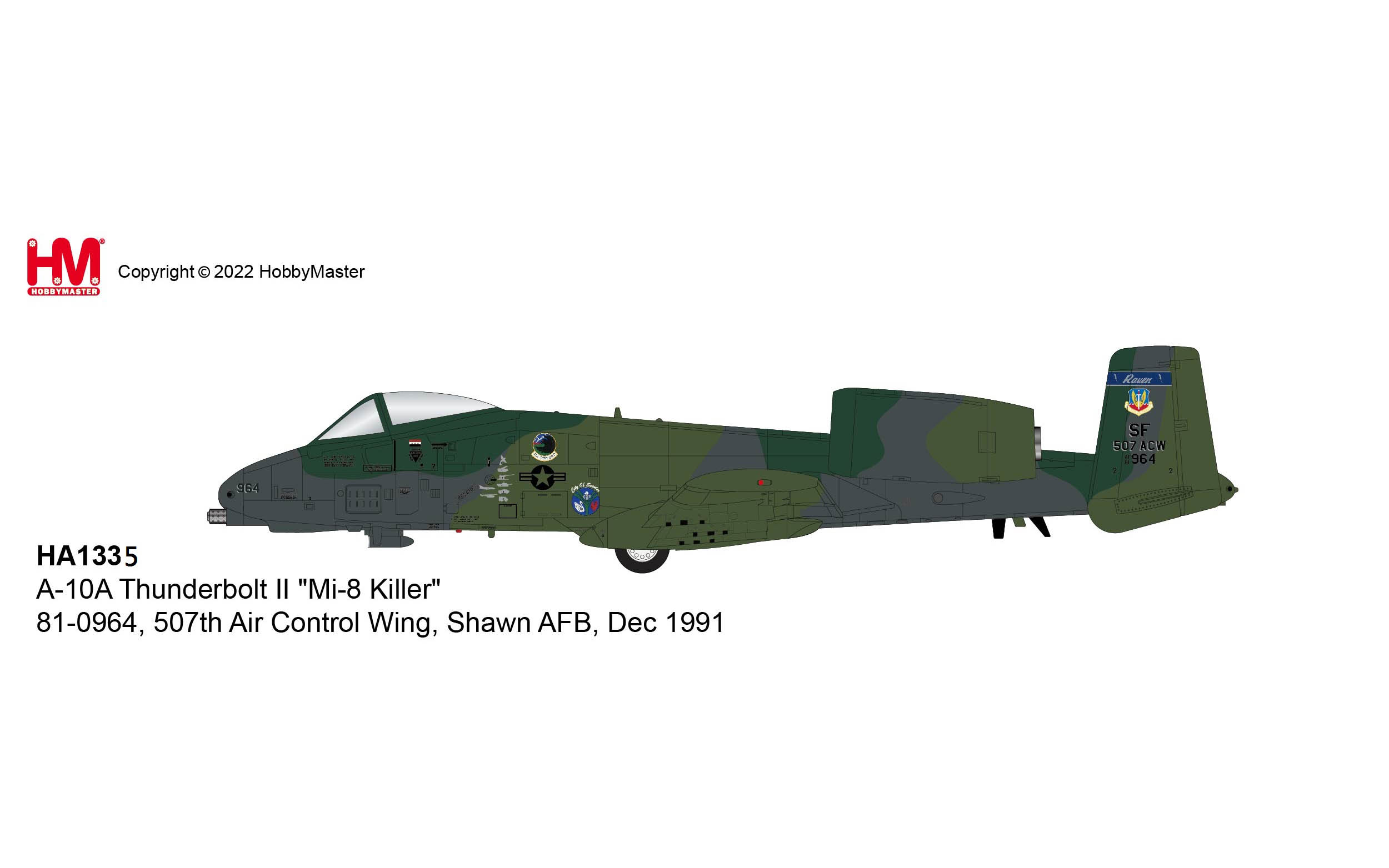 ホビーマスター1/72 A-10A Mi-8 Killer HA1335 A-10A Thunderbolt II 1:72 Diecast Model - Hobby Master HM
