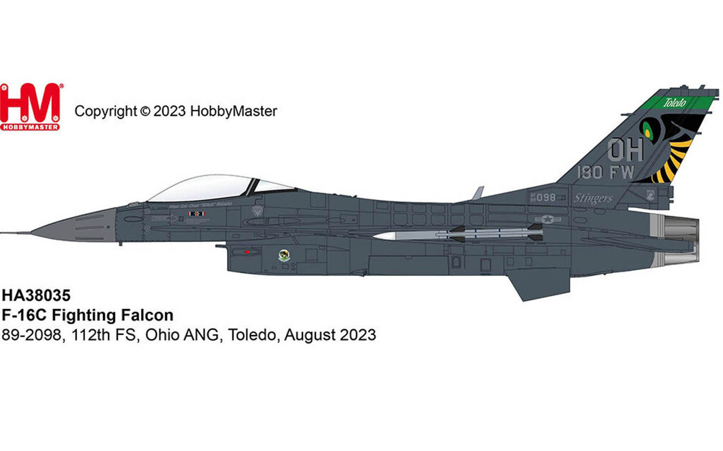 F-16C Fighting Falcon, 112th FS, Ohio ANG, Toledo, August 2023