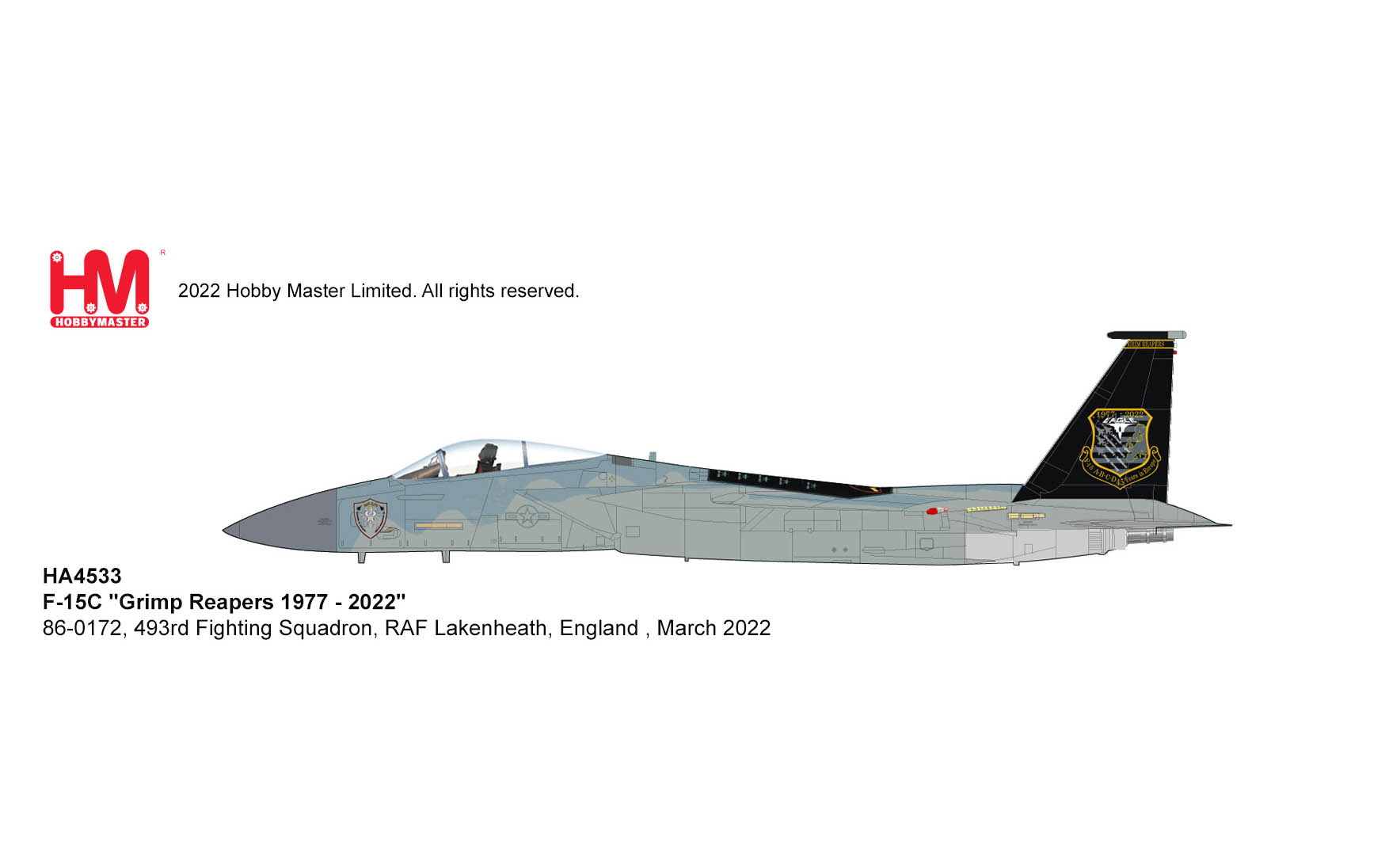 F-15C - Grim Reapers 1977 - 2022, 493rd FS, RAF Lakenheath