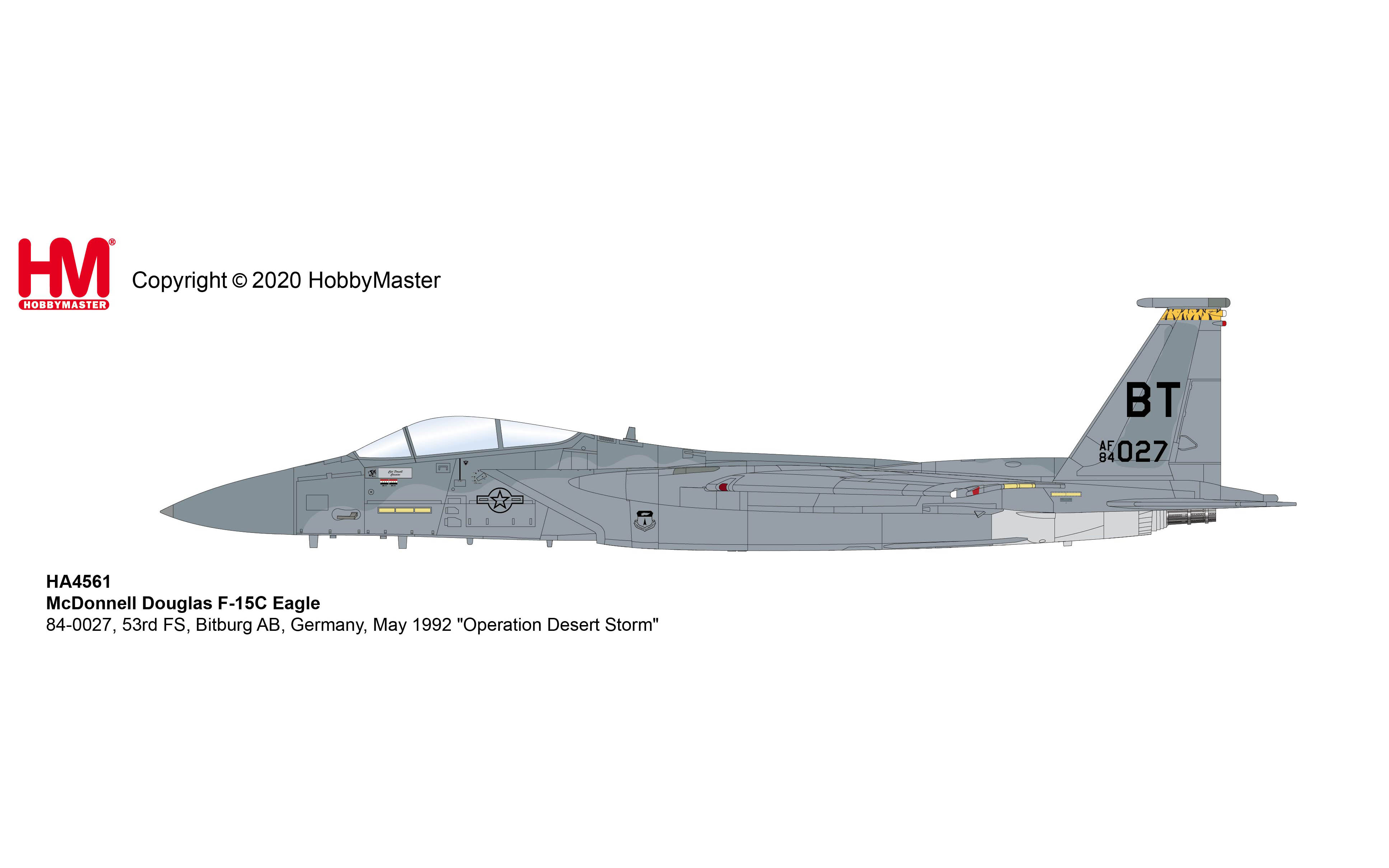 hobby master☆McDonnel Douglas F-15 Eagle Hobby Master 1/72 Scale HA4598 - McDonnell Douglas F-15
