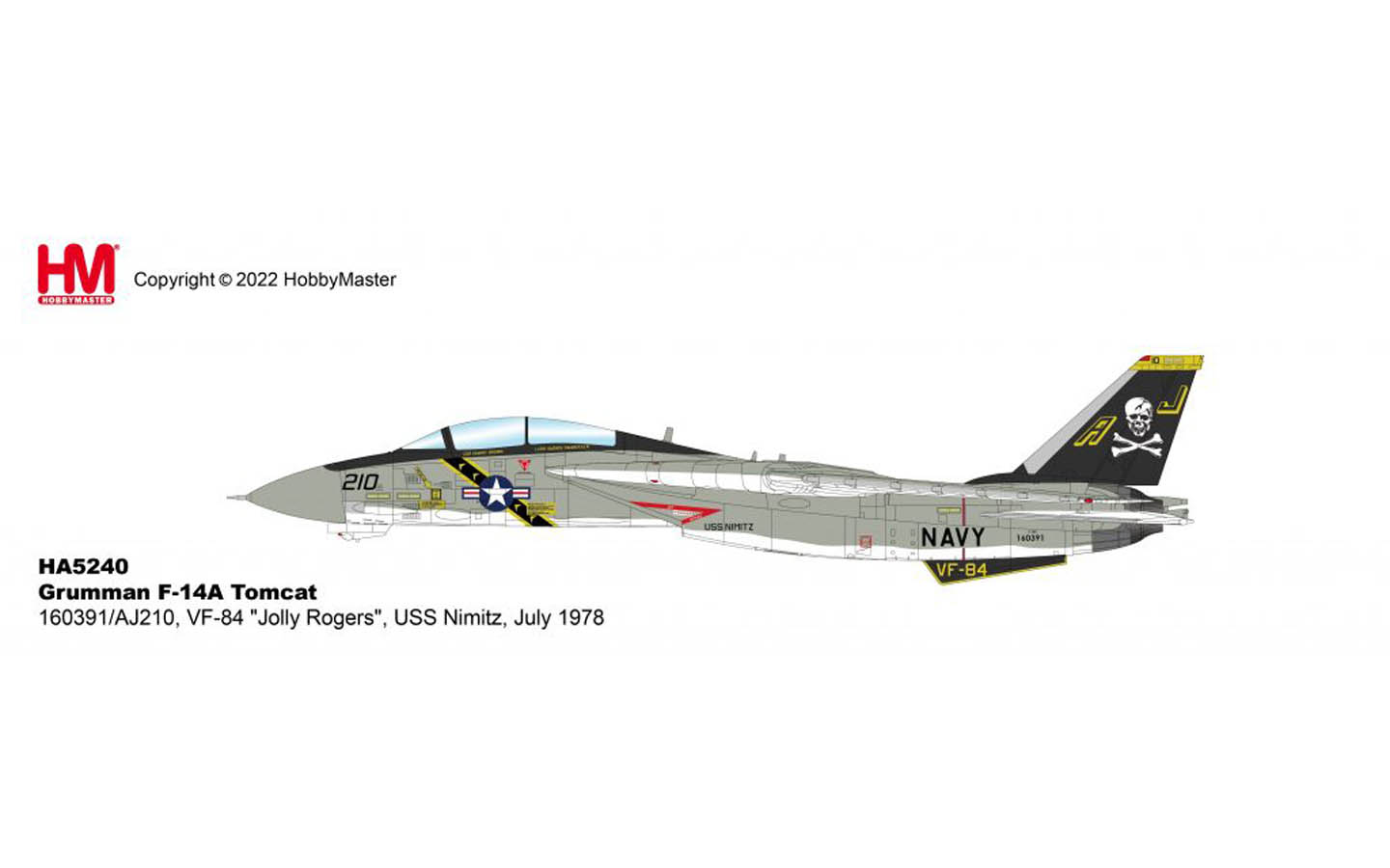 Grumman F-14A Tomcat, VF-84, Jolly Rogers, USS Nimitz, 1978