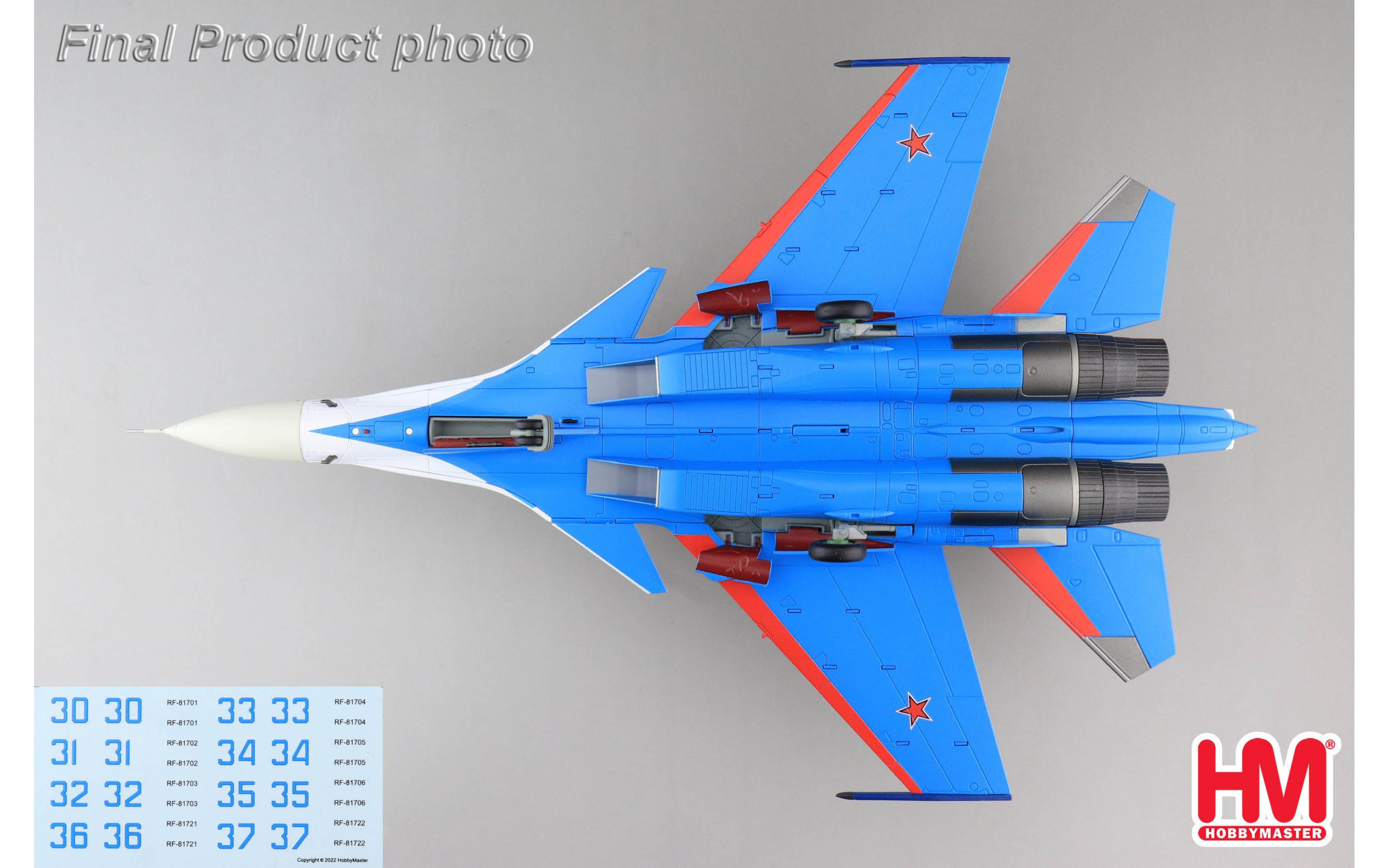 Su-30SM Russian Knights Russian Air Force, 2019, decals from