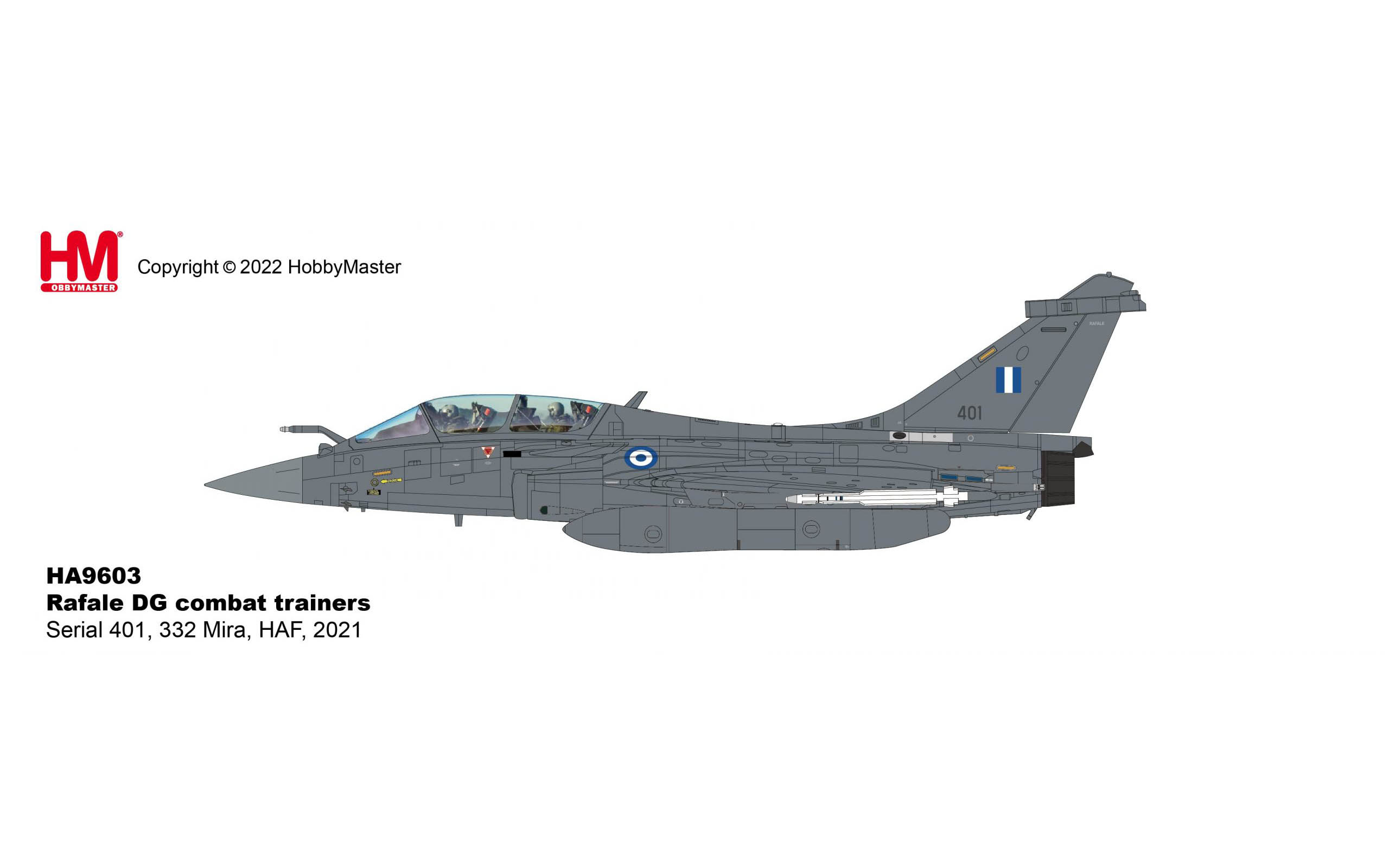 Rafale DG multirole fighter 401, 332 Mira, HAF, 2021 - Hobby