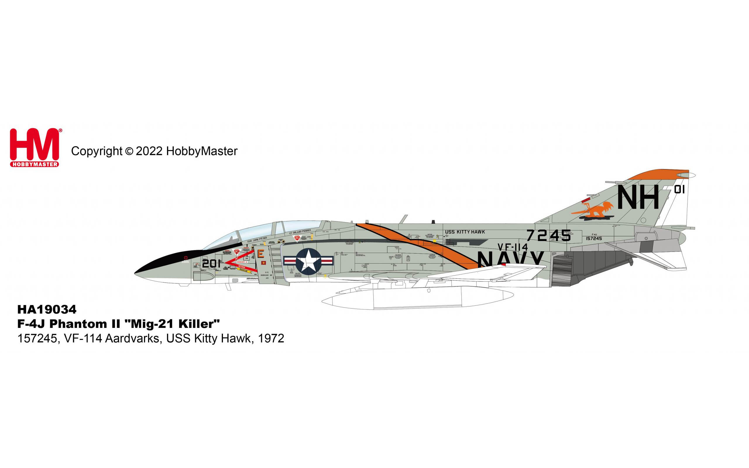 F-4J Phantom II - Mig-21 Killer - VF-114 Aardvarks, USS