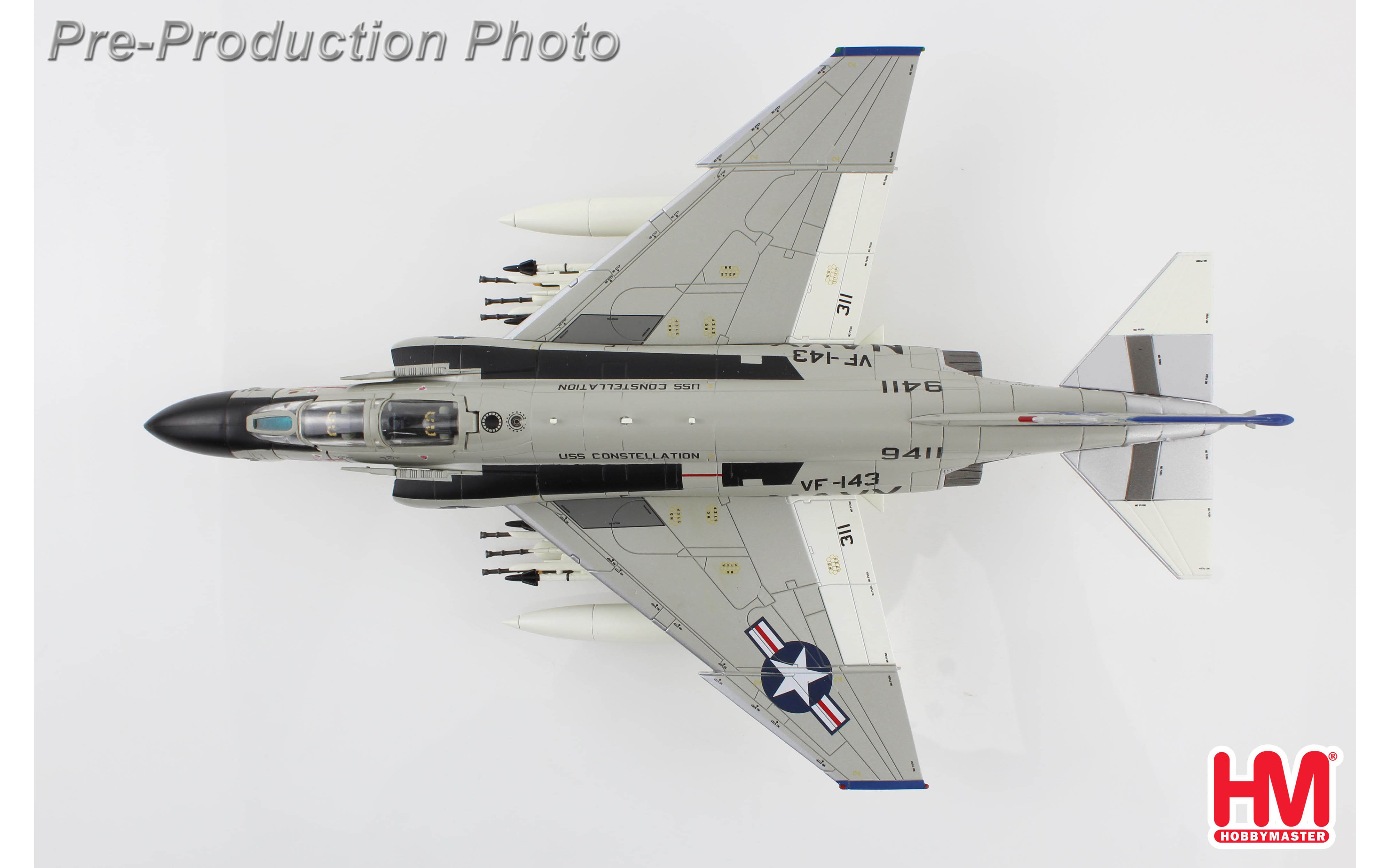 ホビーマスター　F-4B ファントム　VF-143 HA19051 Hobby Master 【お取り寄せ】F-4B ファントムII アメリカ海軍 VF