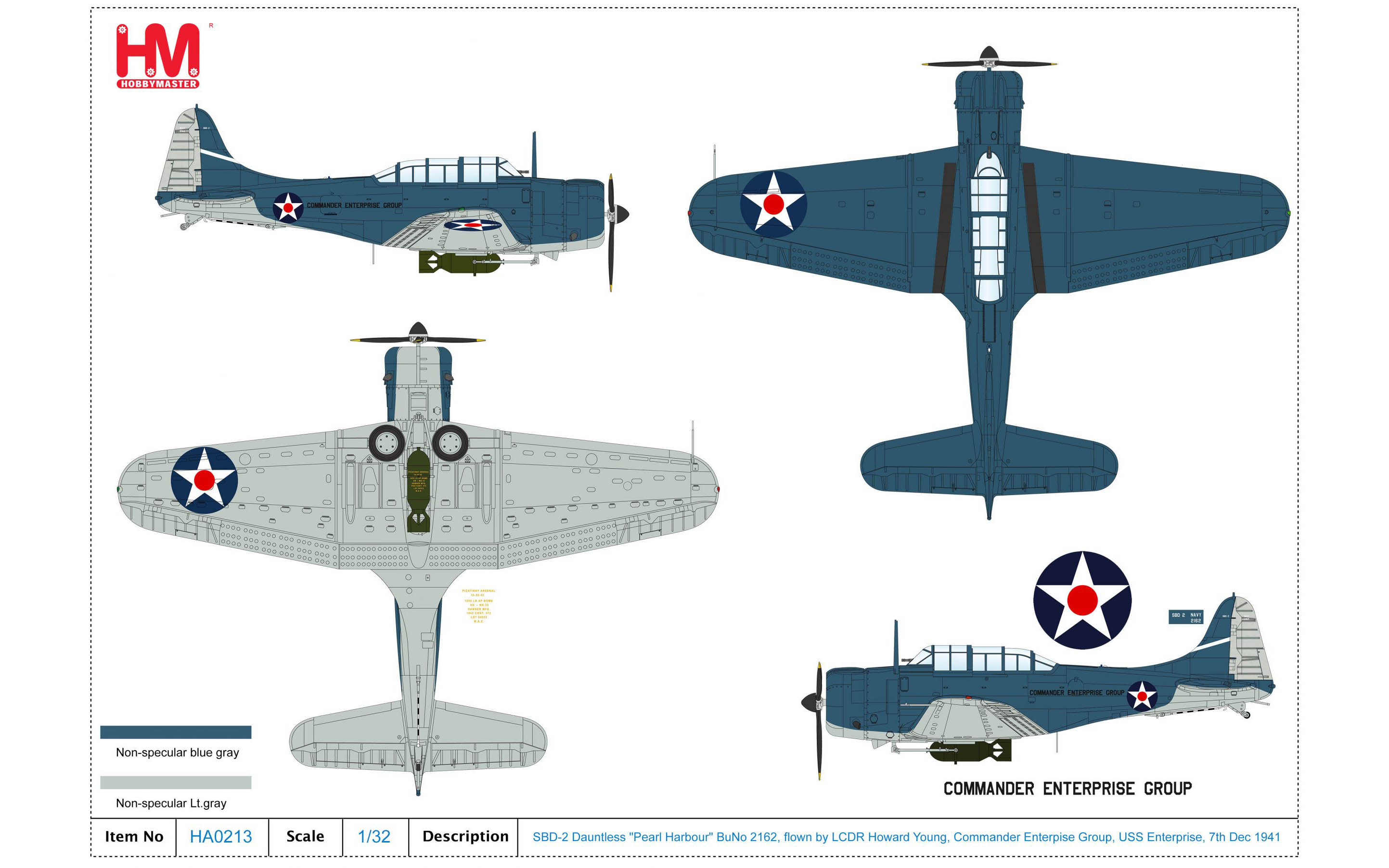 SBD-2 Dauntless - Pearl Harbor, LCDR Howard Young, 7th Dec