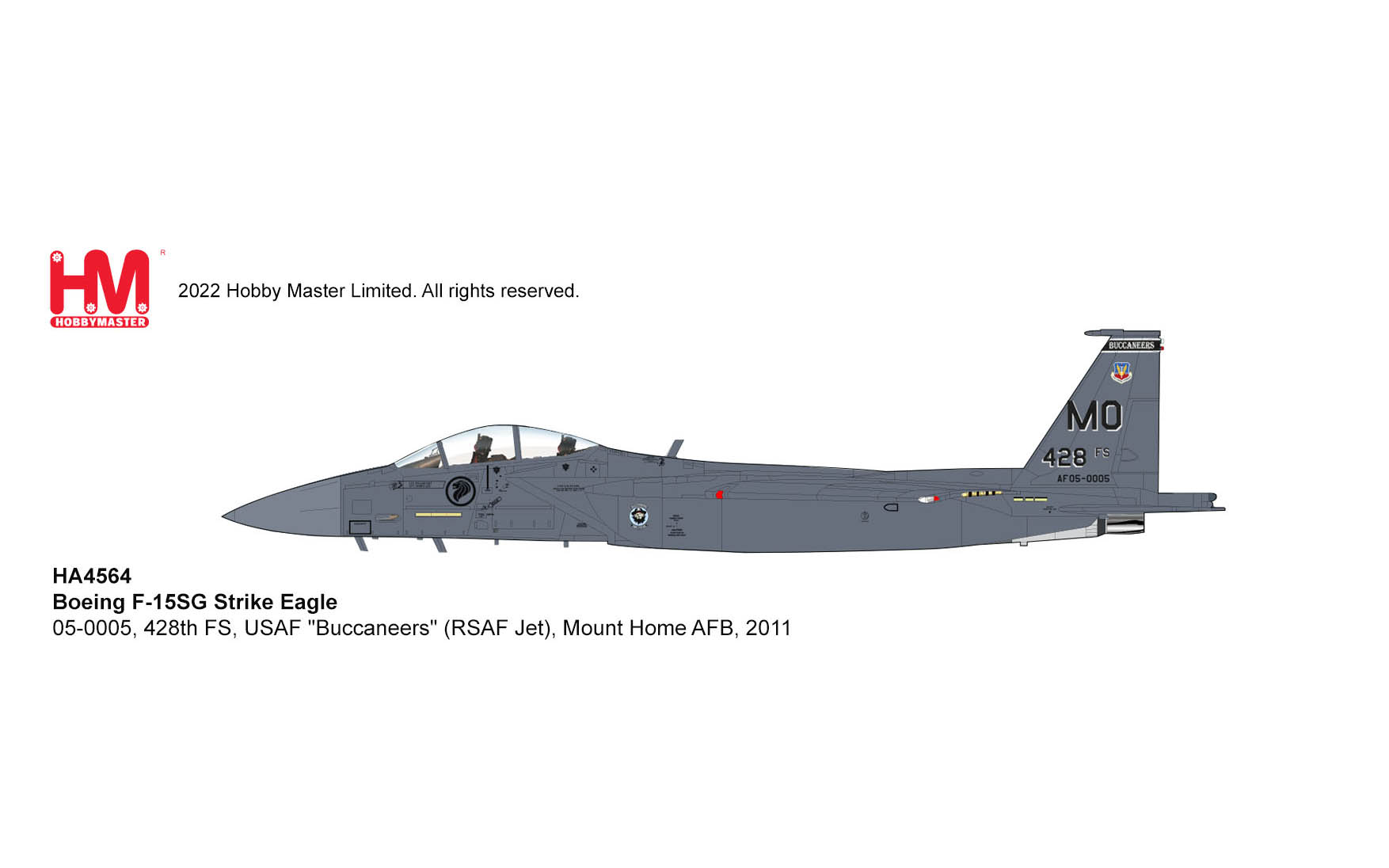 Boeing F-15SG Strike Eagle, 428th FS, USAF, Buccaneers, Mountain