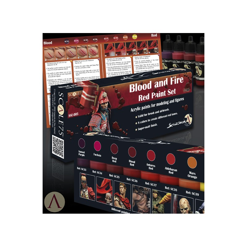 Blood and Fire Red Paint Set - Scale 75 SSE-005 | kingshobby.com