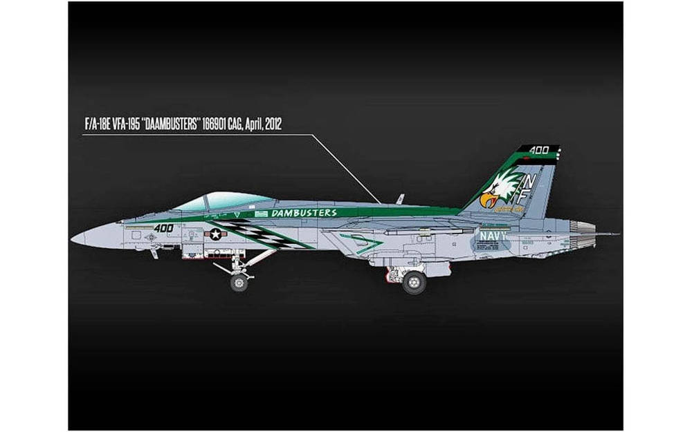 USN F/A-18E Super Hornet, VFA-195 Chippy Ho - Academy 12565 ...