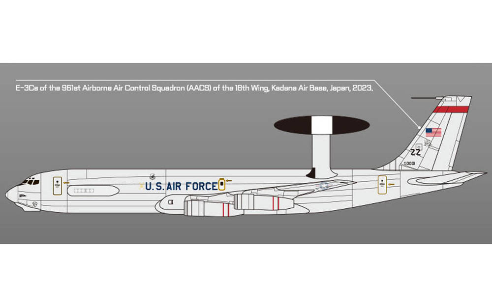 Academy 12629 - Kit Modellistico Boeing E-3G AEW&C In Scala 1/144, Plastica, Aereo Militare