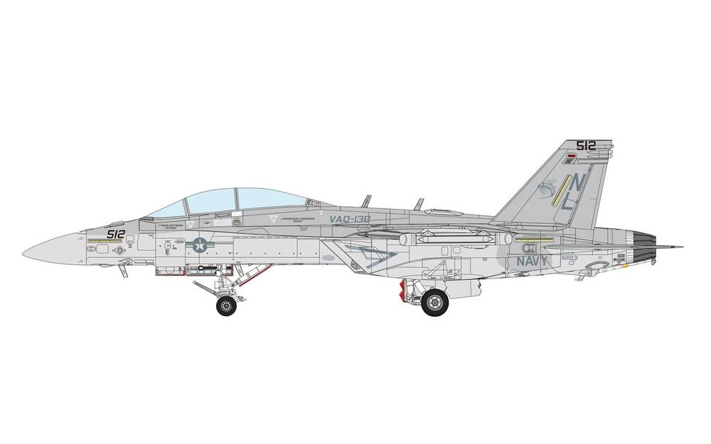 Boeing EA-18G Growler Electronic Attack Aircraft Yellow Jackets