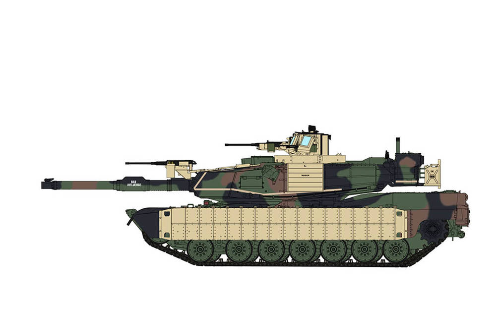 Abrams M1A1 AIM / M1A1 TUSK, USMC/US Army Main Battle Tank - Meng