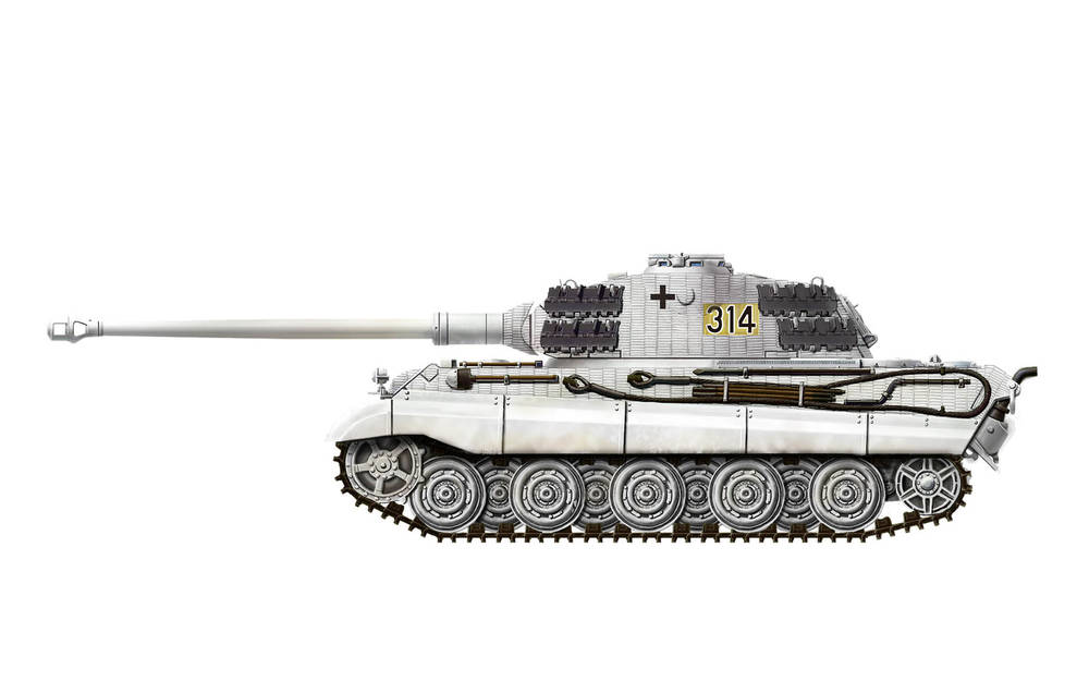 German Heavy Tank Sd.Kfz.182 King Tiger Porsche Turret - Meng TS