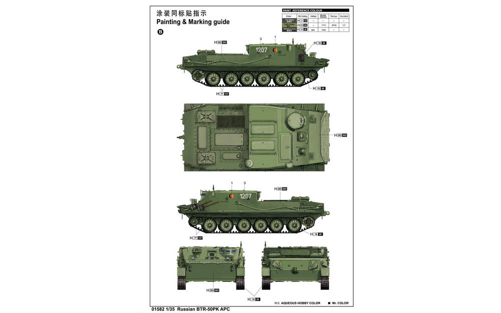 Russian BTR-50PK APC - Trumpeter 01582 | kingshobby.com