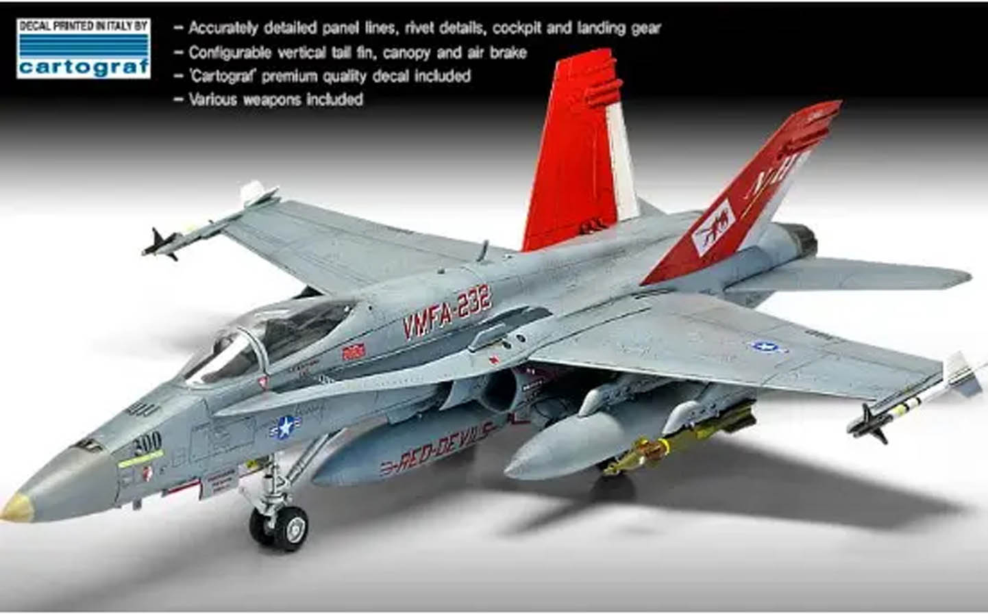 1/32 アカデミー USMC F/A-18A+ RED DEVILS USMC F/A-18A+, VMFA-232 Red Devils - Academy 12520