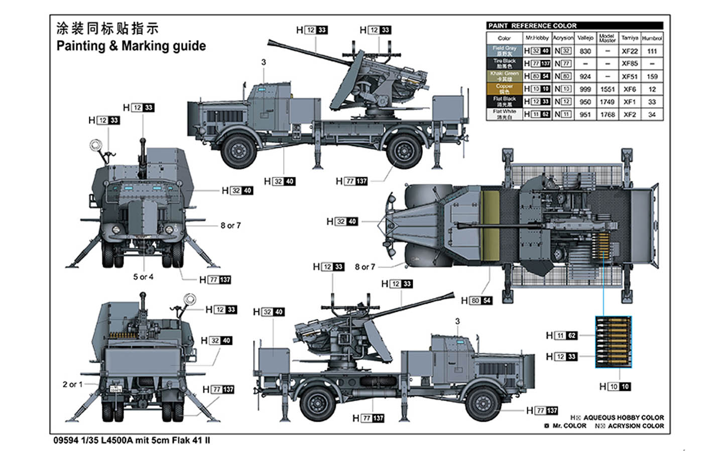 L4500A mit 5cm Flak 41 II - Trumpeter 09594 | kingshobby.com