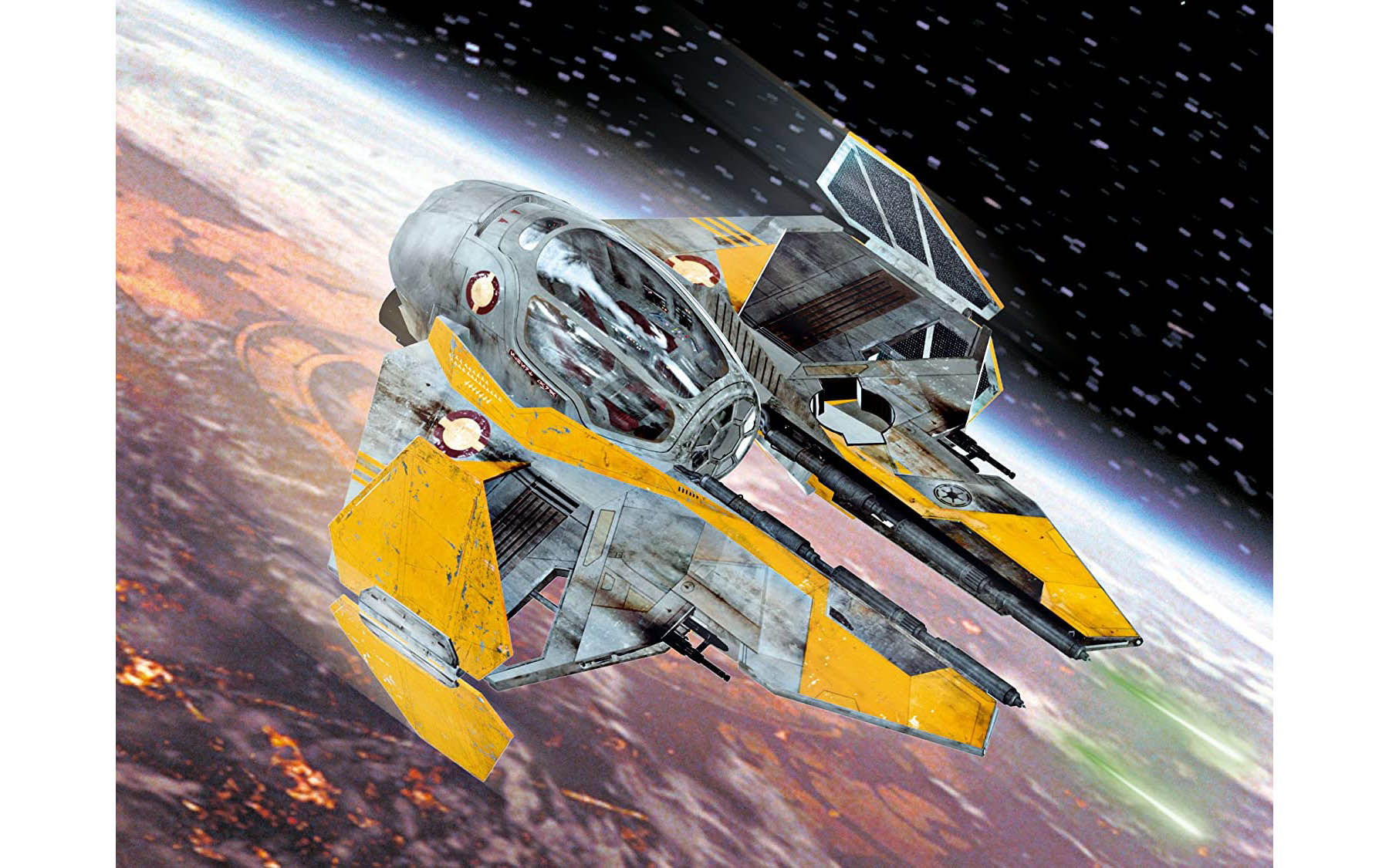 Kit Maquette Revell/Monogram : Chasseur Jedi D'Anakin - 21 Pièces, Environ 3,3 Pouces De Long