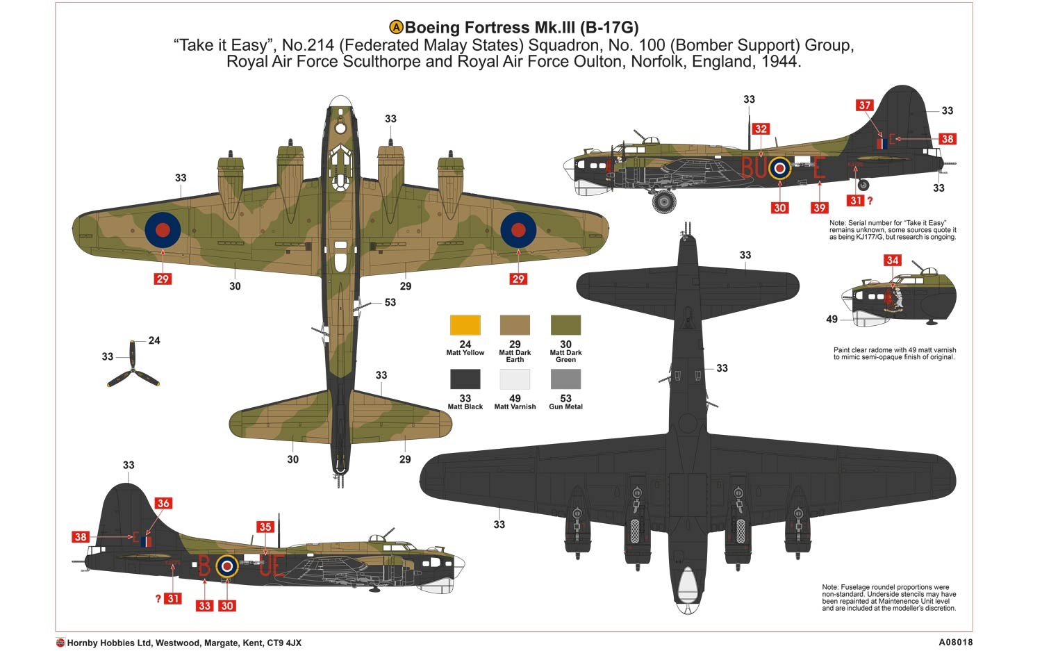 Boeing Fortress MK.III - Airfix A08018 | kingshobby.com