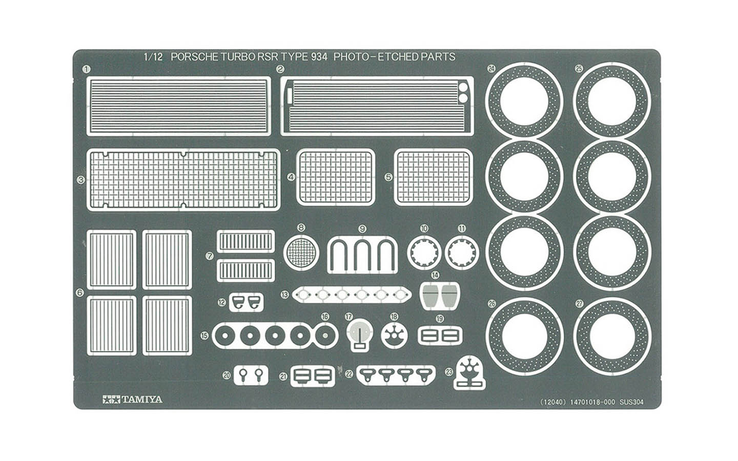 Porsche 934 Jagermeister w/Photo Etched Parts - Tamiya 12055