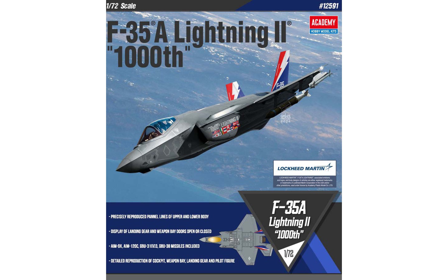 F-35A Lightning II, 1000th - Academy 12591 | kingshobby.com