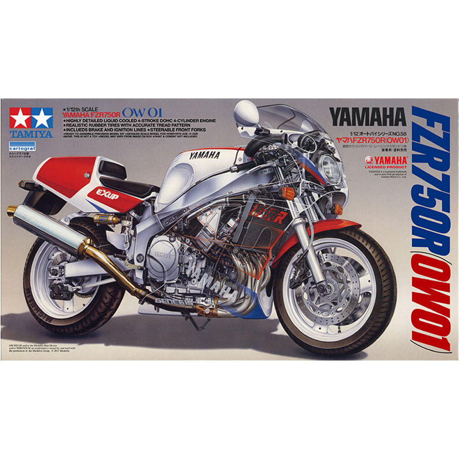 ホビーラジコン TAMIYA TGR 1/8 SCALE Yamaha FZR750R OW01 Kit - Tamiya 14058 | kingshobby.com