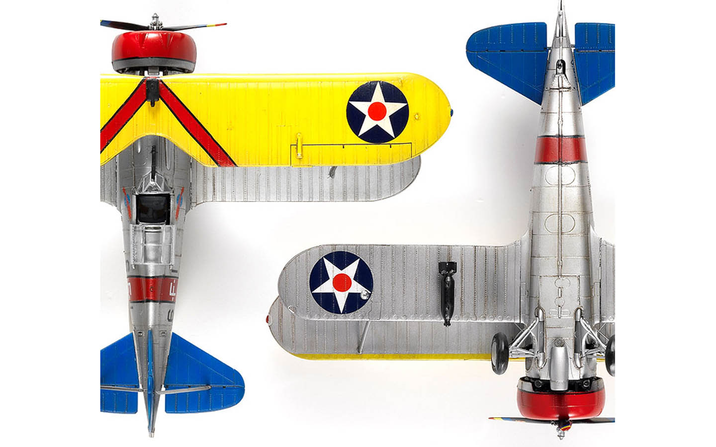 Academy 1/48 USN F3F-2 VF-6 'FIGHTING SIX' US Navy Biplane Plastic Model Kit #12326