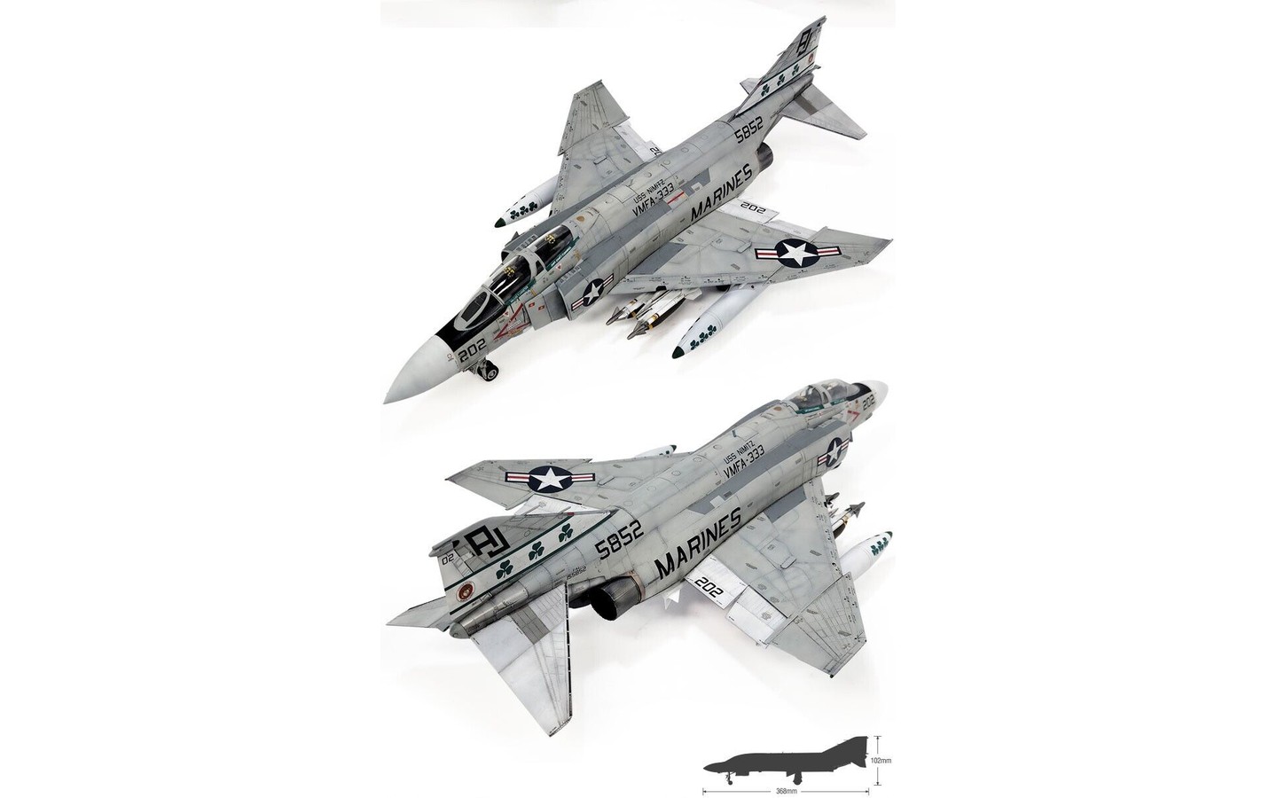 USMC F-4J Phantom II, VMFA-333 Fighting Shamrocks - Academy 12356