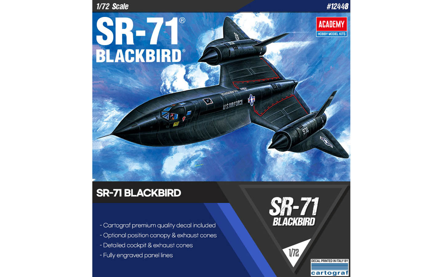SR-71 Blackbird - Academy 12448 | kingshobby.com