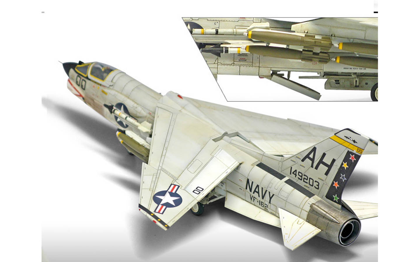 USN F-8E Crusader, VF-162 The Hunters - Academy 12521