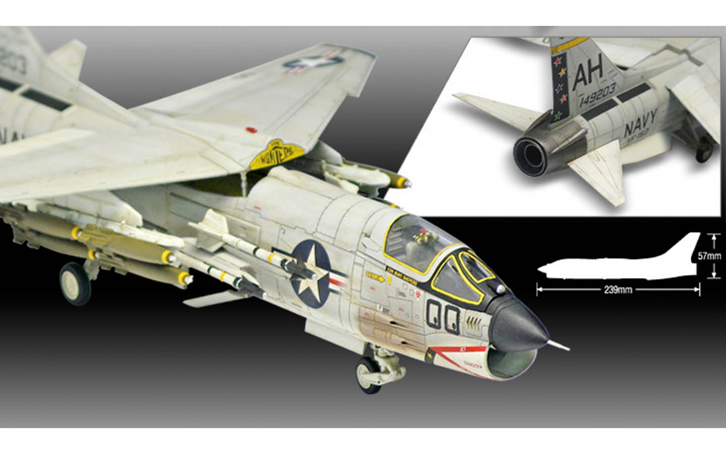 USN F-8E Crusader, VF-162 The Hunters - Academy 12521