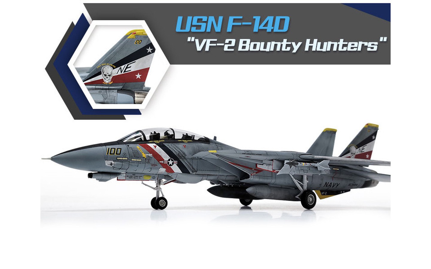 ホビーマスター1/72 F-14D VF-2 HA5237 Grumman F-14D Tomcat US Navy, NE100/163894, VF-2 