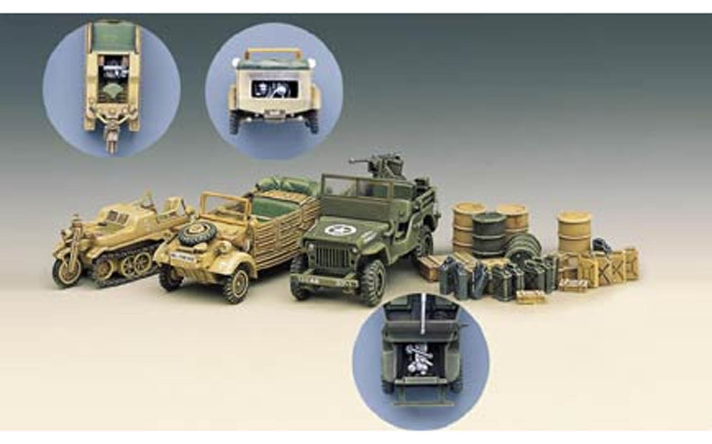 Light Vehicles of Allied & Axis During WWII - Academy 13416
