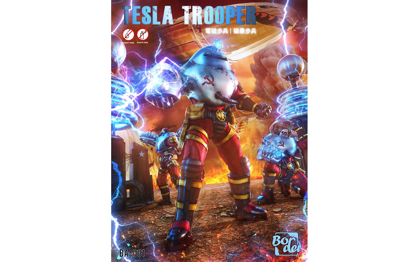 HiPlay BORDER 1/12 Magnetic Infantry BA001 Modellino Assemblaggio, Figura Azione 17 Cm, Con Luci E Accessori, Per Collezionisti