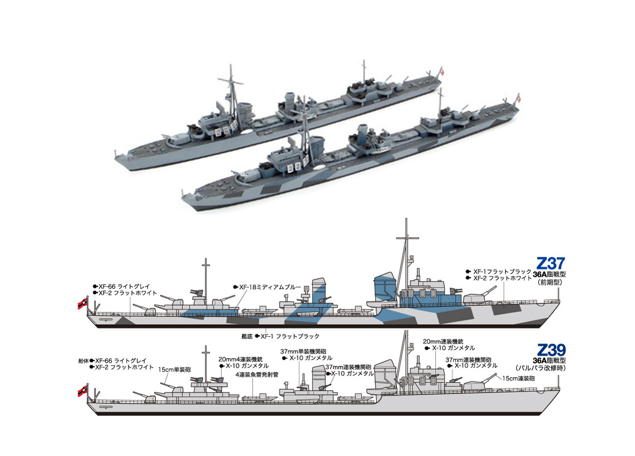 German Destroyer Z Class Tamiya 31908