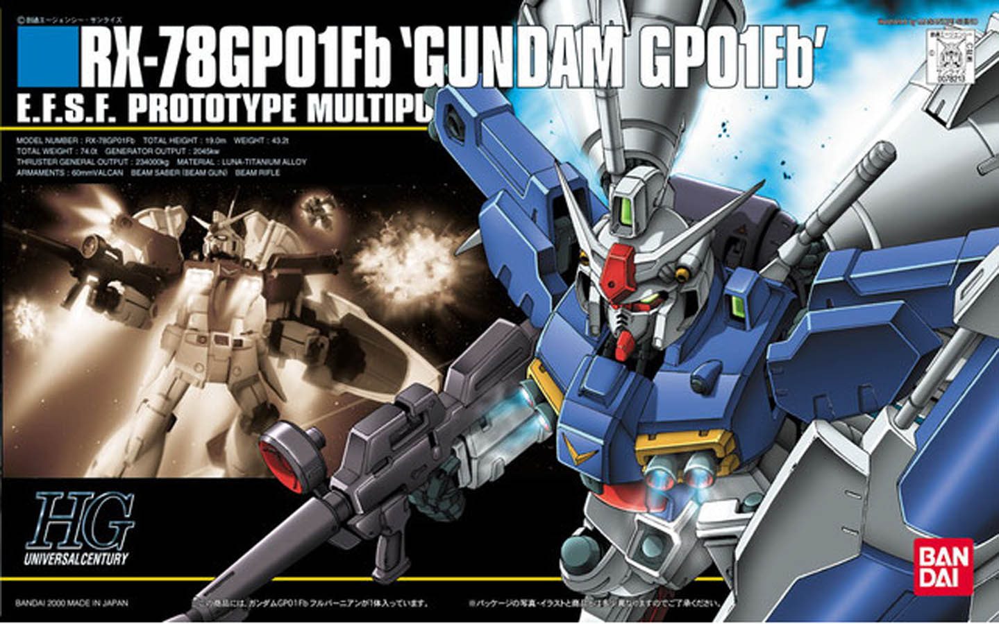 HGUC RX-78GP01Fb Gundam GP01Fb, 5060392 - Bandai 78213