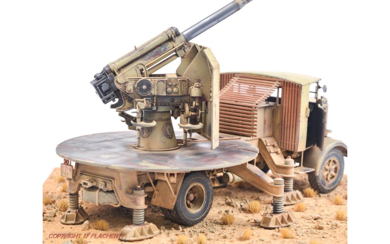 Italian Autocannone 3Ro with 90/53 90mm Anti Aircraft Gun