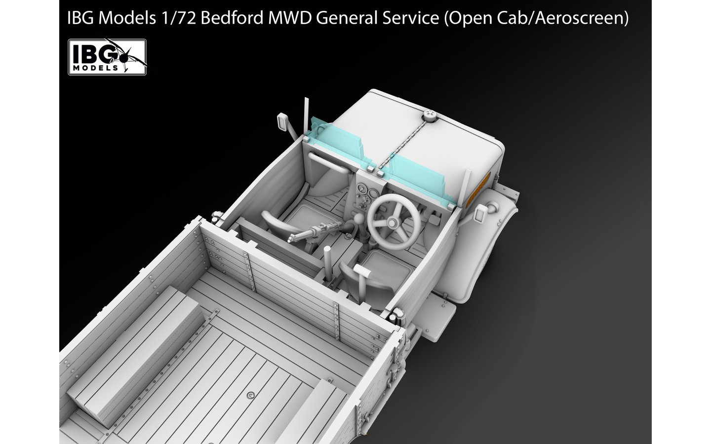 Bedford MWD General Service Open Cab/Aeroscreen - IBG 72160 | kingshobby.com