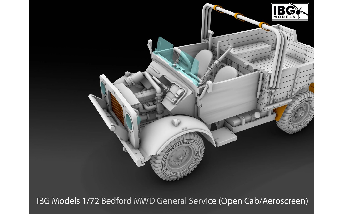 Bedford MWD General Service Open Cab/Aeroscreen - IBG 72160 | kingshobby.com