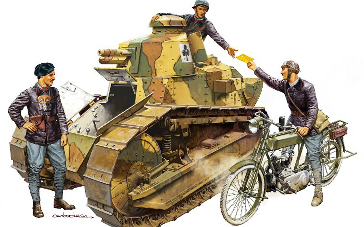 French FT-17 Light Tank, Crew & Orderly - Meng HS-005