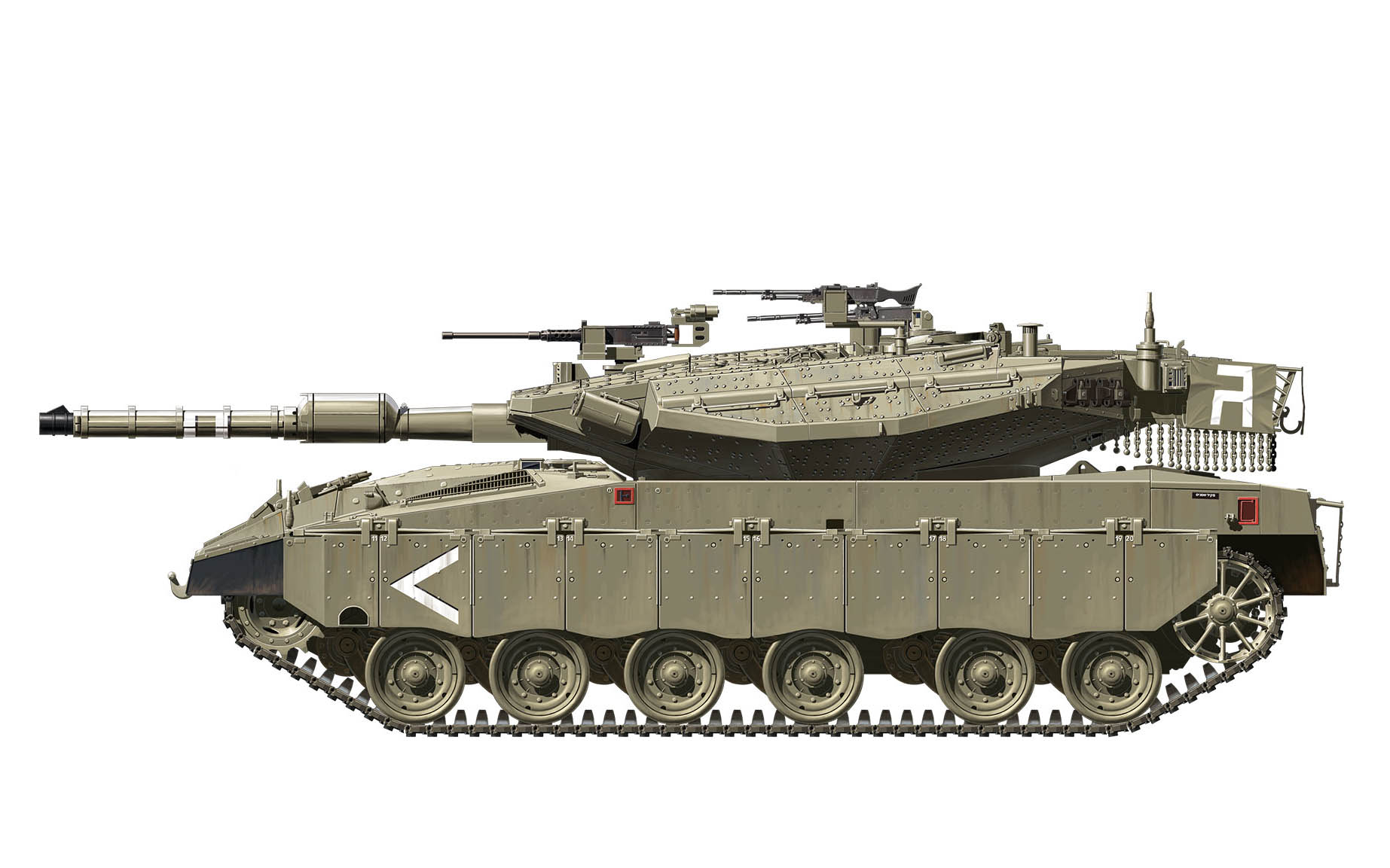 その他 MENG Merkava Mk.3D Early 1/35 TANKS 1/35: 1/35 Scale Merkava Mk.3D Early by Meng