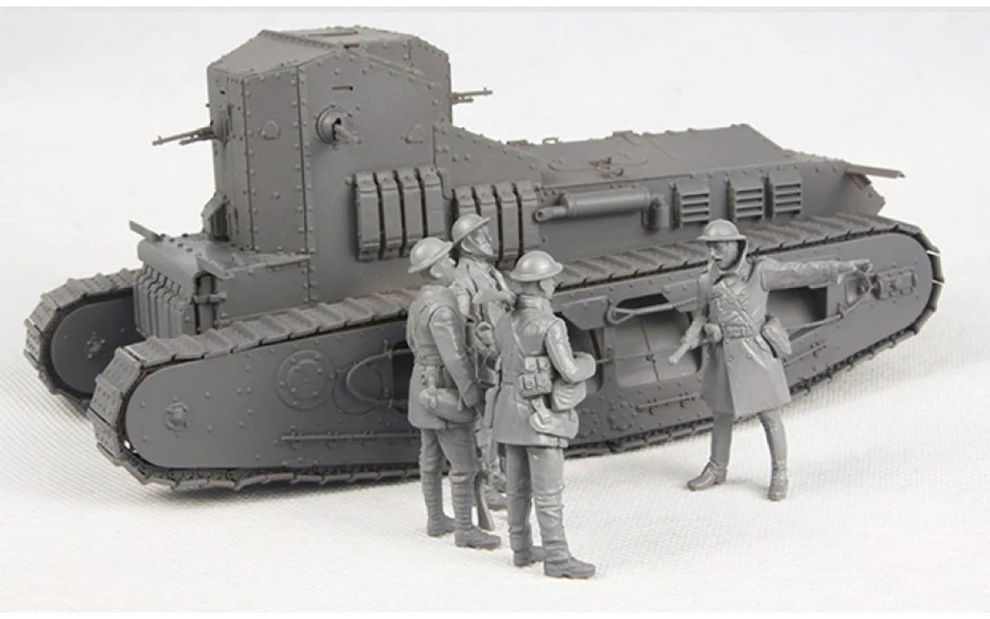 British Medium Tank Mk.A Whippet & British Infantry - Meng